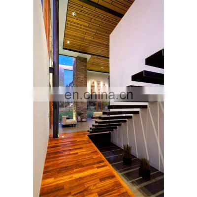 External Metal Staircase Indoor Floating Straight Staircases