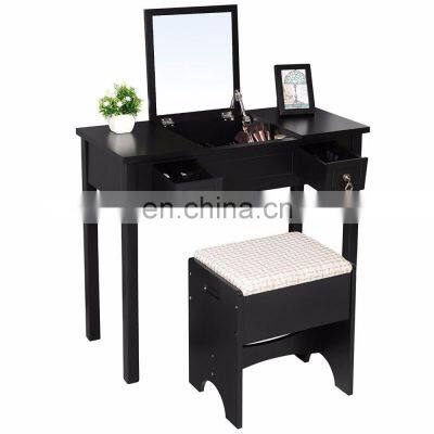 living room wood corner dressing table