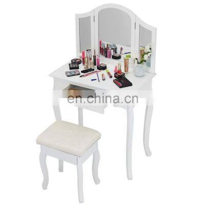 cheap modern dressing table with mirrors