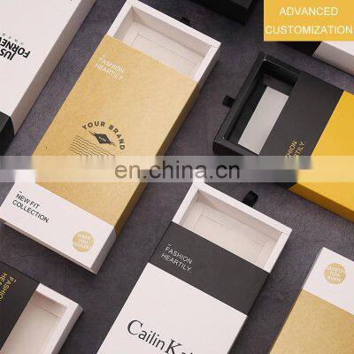 Custom Logo Printed High Quality Drawer Gift Box Paper Cardboard Packaging Box for Socks photo-5
