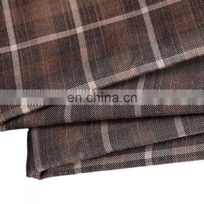 hotsale yarn dyed fabric polyester rayon blended tr plaid spandex fabric