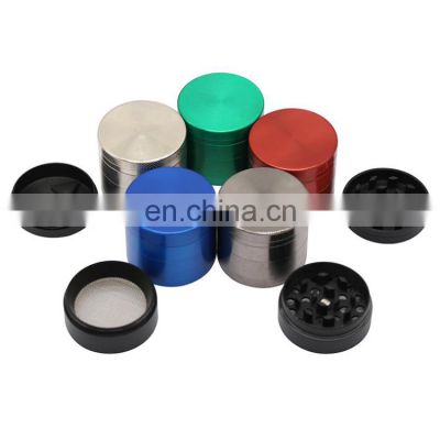 Custom logo 50mm-100mm 4 layer zinc alloy herb grinder