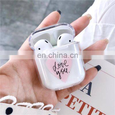 Cute Cartoon Clear PC Case For Airpods 1 2 Wireless Headphone Shockproof Box For Apple Air Pods