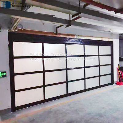 New Black Polycarbonate Finger Protection Modern Glass Plexiglass Garage Doors