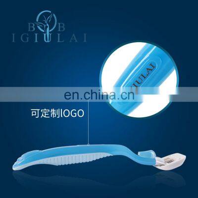 Customized Logo Razor For Women Hair Germany Blades Rubber Handle 4 Blades Women Razor NO Disposanle Razor Manufacture GF-0038