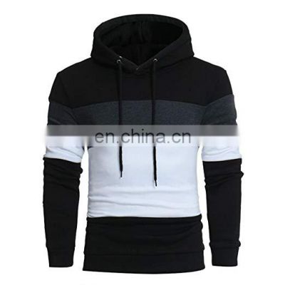 Three tone multi colors OEM pullover hoodie for men custom made fleece hoodies sweatshirts with hood