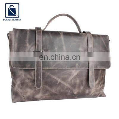 Manufacturer of High Quality Best Selling Wholesale Stylish and Elegant Look Genuine Leather Laptop Bag at Low Price