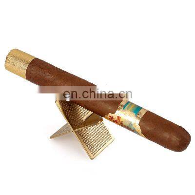 Cigar Stand Portable Brass Stand Flask Cigar Holder