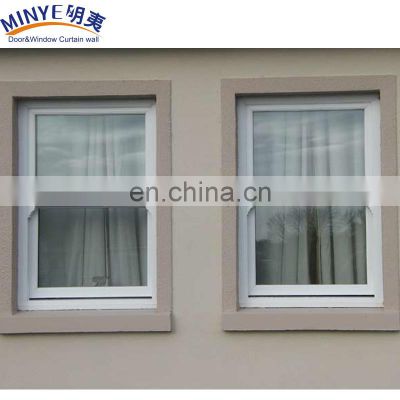 modern design upvc up and down sliding window/vinyl vertical sliding window