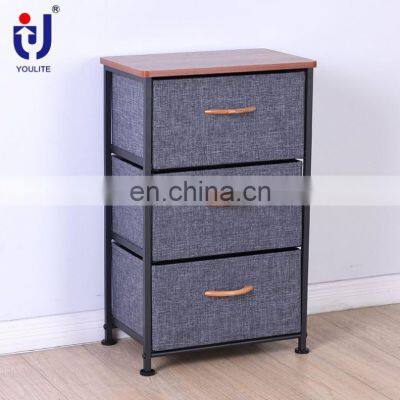 Zinc Alloy Material Kids Silver Mirrored Nightstand