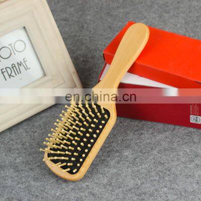 Wooden Bamboo Hair Brush Improve Hair Growth Wood Hairbrush Prevent Hair Loss Anti-static Comb photo-4