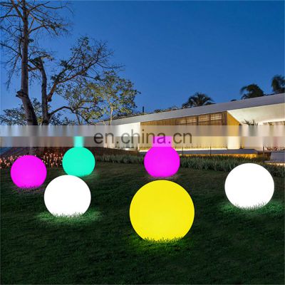 Led Illuminated Sphere Floating Landscape decoration solar outdoor garden led ball sphere stone light lamp