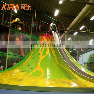 Customized fun children play slide and durable heavy duty plastic volcano slide