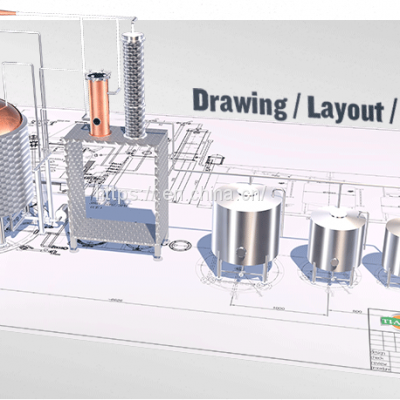 Tiantai alembic distillation vodka distilling pot distiller column for distillation