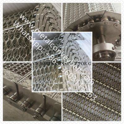 Stainless Steel Chain Spiral Balanced Weave Conveyor Belt / Metal Chain Link Spiral Wire Mesh Belt photo-3