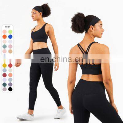 high quality durable using various quick dry hollow out yoga bra sport