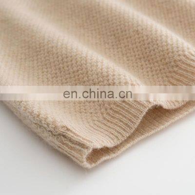Heavy Knit Pure Cashmere Cardigan Thick V-Neck Jacquard Sweater for Winter Casual Solid Pattern Design photo-4