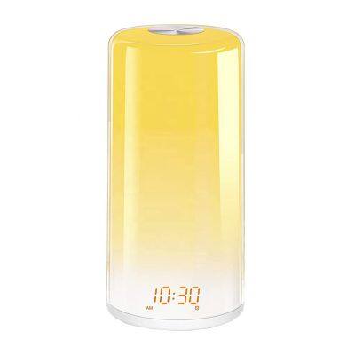 RGB Sunrise Alarm Clock Wake Up Light with LED Sunrise Colorful Bedside Lamp Sunset Night Light Natural lights