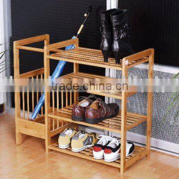 3-tier Bamboo Modern Stackable Shoe Rack