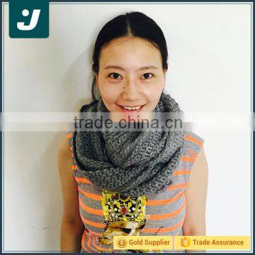 New fashion acrylic grey knitted neckwear for ladies