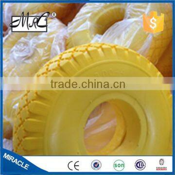 Heavy Duty Small Solid Flat Free Wheelbarrow Wheel PU Foam Wagon Wheel 260x85 3.00-4 photo-5