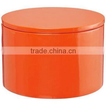 High end quality best selling Orange Lacquered Round Box from Vietnam