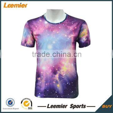 Sublimation custom printed lycra spandex compression shirts