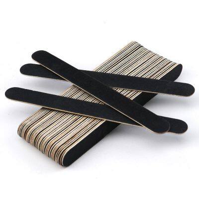 Eco Wooden Nail File Lightweight Super Thin Nail Files 100/180 Grit Corse Soft Sided Nail Art Tools