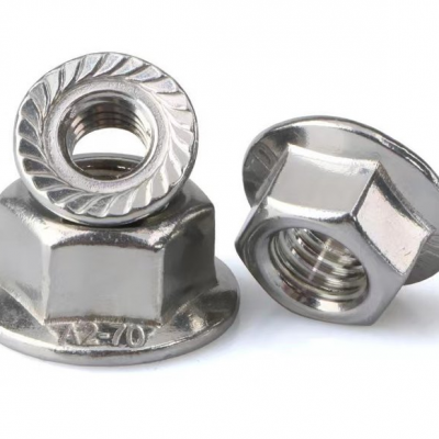 304 stainless steel fasteners, bolts, flange nuts, DIN6923 anti slip nuts