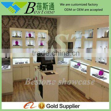 Fashion wall back case designs for jewelry store furniture