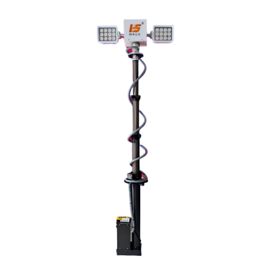 Electric Elevating Lighting Equipment - Remote-Controlled Telescopic LED Lamp for Warehouse & Construction