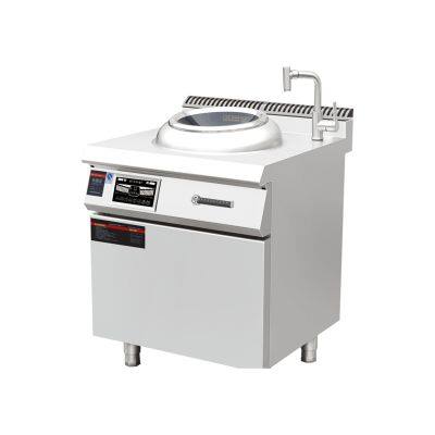Commercial Induction Single Wok With 3500W Copper Coil & Cast Iron Base