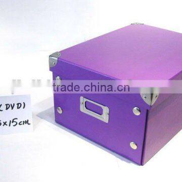 Purple Rectangle Foldable Box with metal L015