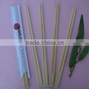 Tensoge wholesale disposable bamboo chopsticks with custom paper sleeves