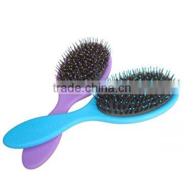 Dongguan Hair Paddle Bristle Brush Plasic with boar bristle nylon ball