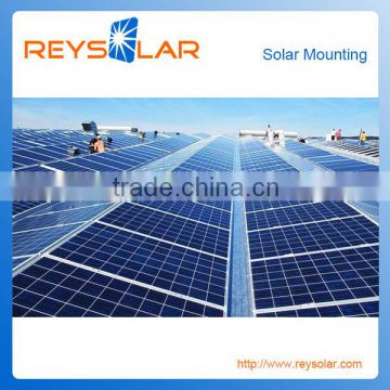 Tin Roof PV Solar Panel Aluminum Mounting System solar panel solutions commercial solar system