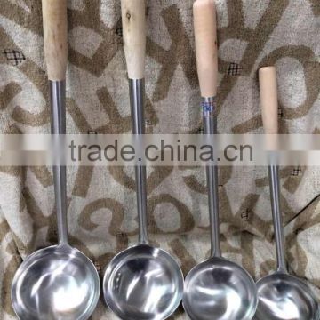 Stainless steel cooking ladle with long handle