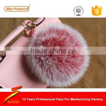 STABILE High Quality Blonde Fur Ball Keychain Pendant Faux Fur Pompom Ball                        
                                                Quality Choice