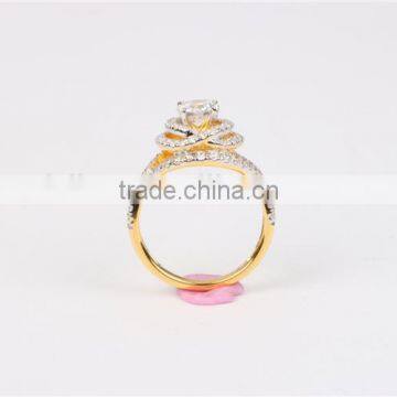 Latest Beauty Design Diamond Ring Flower Shape 925 Silver cz Ring photo-5