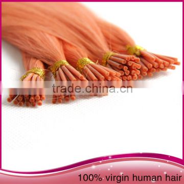 100 Keratin Tip Human Hair Extension, 1-tip loop hair, cheap remy hair extension