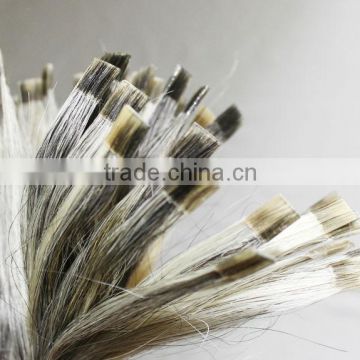 grey hair extensions flat keratin tip remy hair 100% virgin gray hair with italy glue