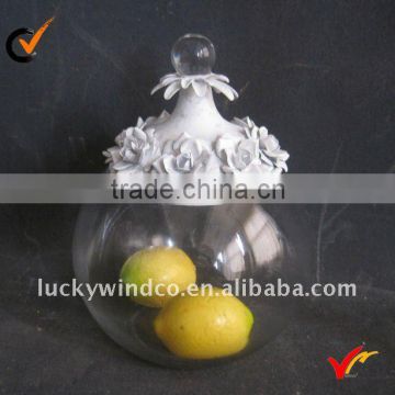 Crystal Glass Handmade Antique Metal Candy Pot                        
                                                Quality Choice