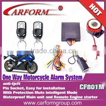 Auto parts 12V motorcycle alarm lock system with remote engine start