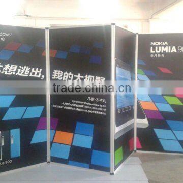 Folded display panel with printing