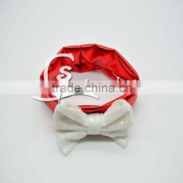 Fashion Hair Accessory Handmade Vintage Bow Tie Women Elastic Headband photo-2