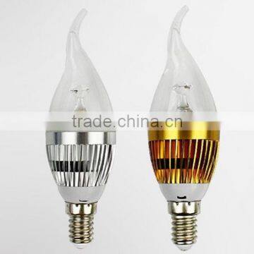 Hot sale ultra bright warm white E14 led candle light with CE ROHS 4w