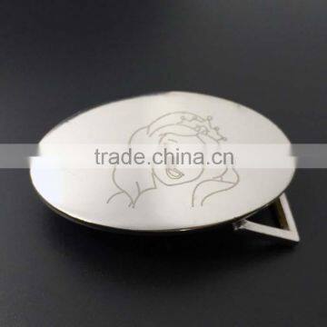 Nickel Plated Metal Name Plate Buckles photo-3