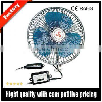 DC 12V 8 Inches Oscillating Auto Fan With Switch