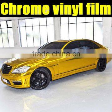 gold chrome vinyl foil with air bubble free 1.52*30m size