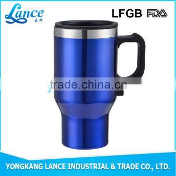 popular stainless steel big coffee mugs with handle 16oz